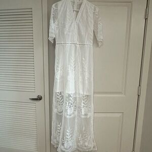 NWOT Elegant White Lace Dress
